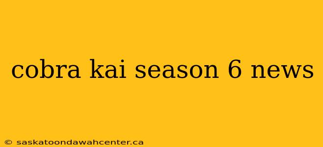 cobra kai season 6 news