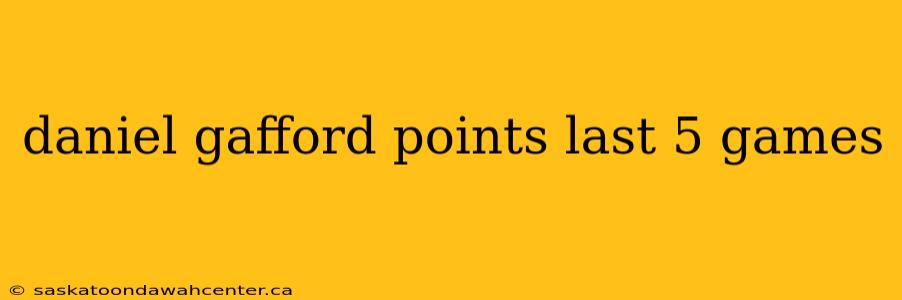 daniel gafford points last 5 games