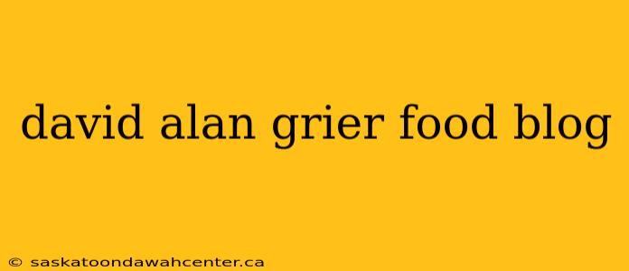 david alan grier food blog