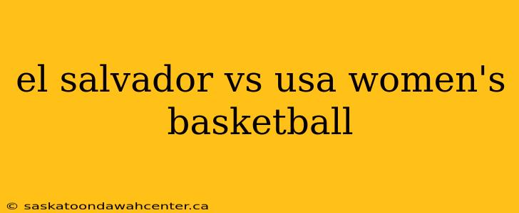 el salvador vs usa women's basketball