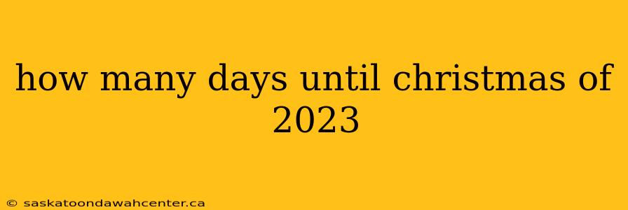 how many days until christmas of 2023