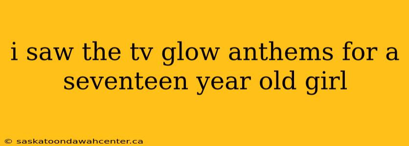 i saw the tv glow anthems for a seventeen year old girl