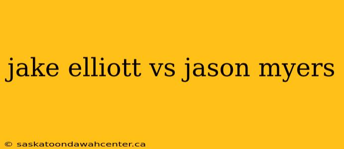 jake elliott vs jason myers