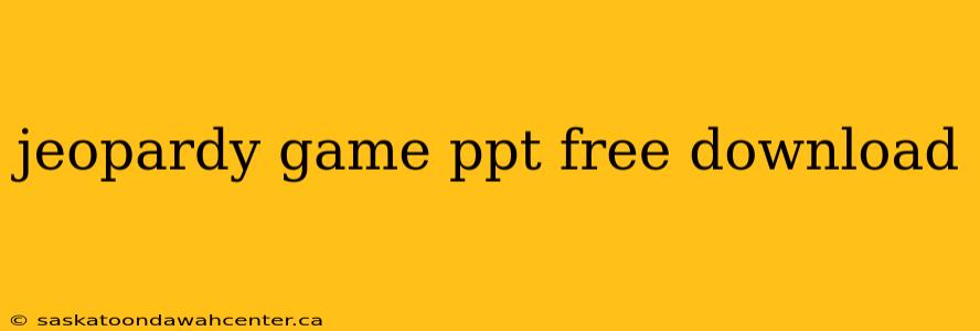 jeopardy game ppt free download