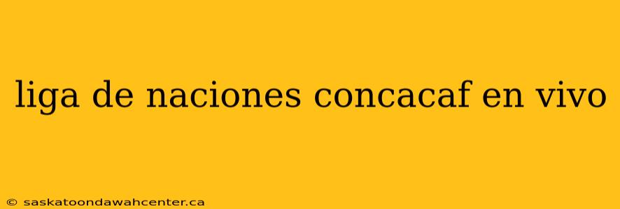 liga de naciones concacaf en vivo