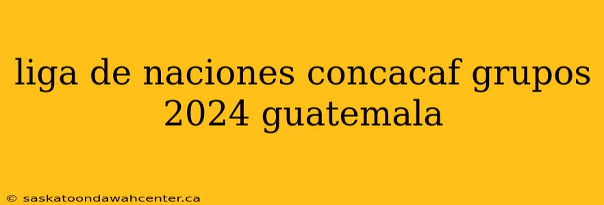 liga de naciones concacaf grupos 2024 guatemala