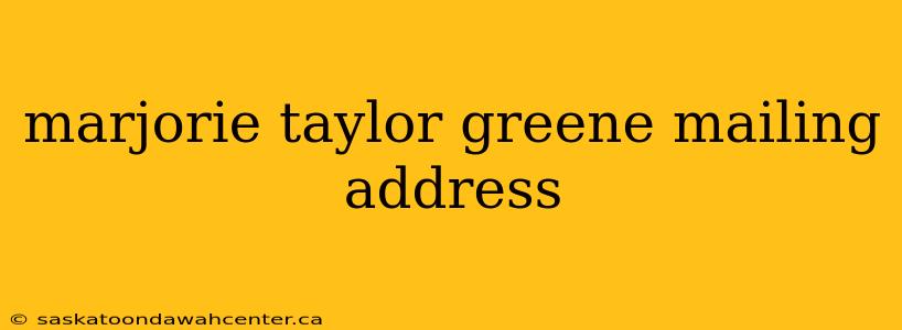 marjorie taylor greene mailing address