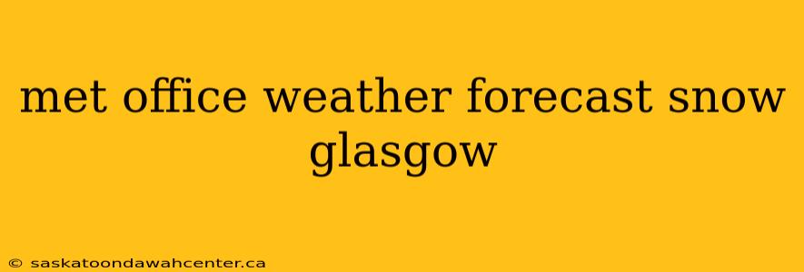 met office weather forecast snow glasgow