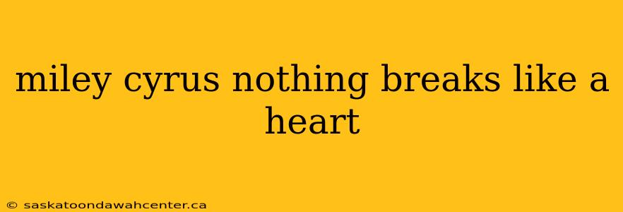 miley cyrus nothing breaks like a heart