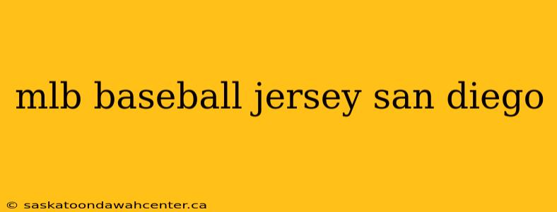 mlb baseball jersey san diego