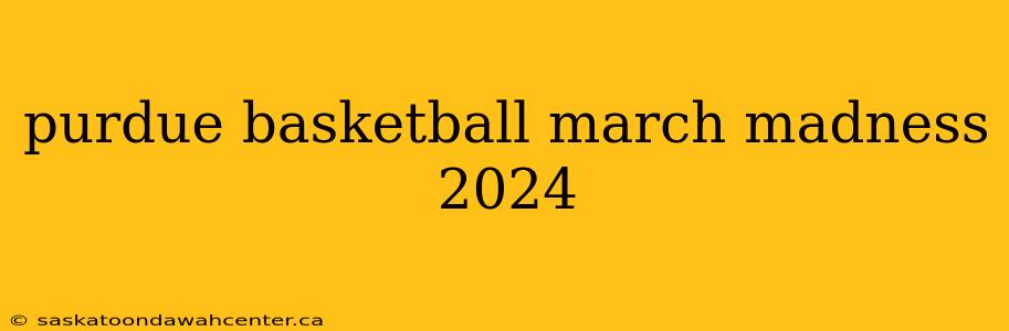 purdue basketball march madness 2024