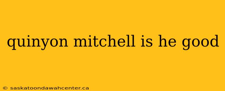 quinyon mitchell is he good