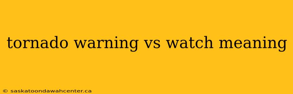 tornado warning vs watch meaning