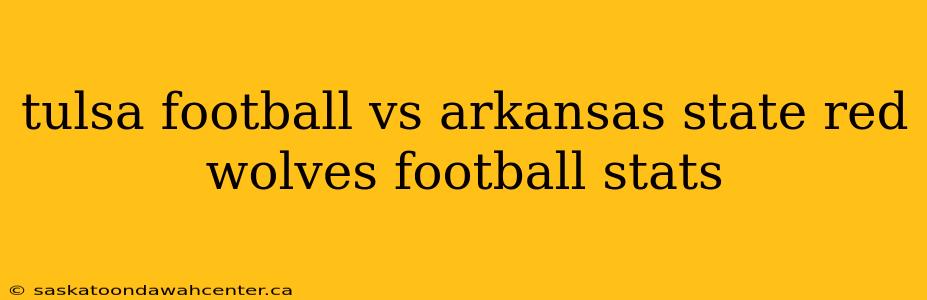 tulsa football vs arkansas state red wolves football stats