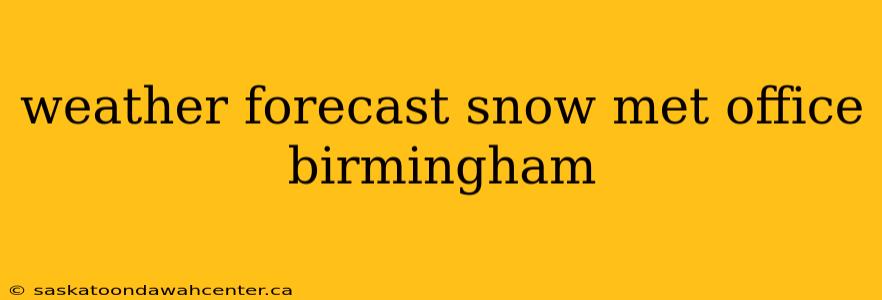 weather forecast snow met office birmingham